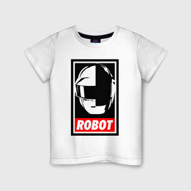 Детская футболка хлопок с принтом Daft Punk в Тюмени, 100% хлопок | круглый вырез горловины, полуприлегающий силуэт, длина до линии бедер | cyberpunk | daft | daftpunk | electronic | get | guy | guy manuel | human | lucky | music | punk | robot | rock | thomas | дафт | дафтпанк | киберпанк | музыка | ню диско | панк | робот | рок | техно | томас | электро | электроник рок