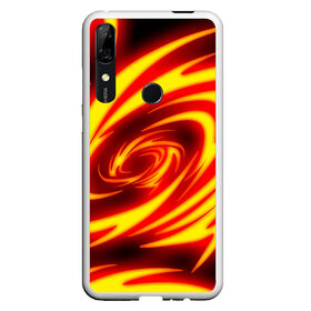 Чехол для Honor P Smart Z с принтом ОГНЕННЫЕ ВОЛНЫ | FIRE STRIPES в Тюмени, Силикон | Область печати: задняя сторона чехла, без боковых панелей | abstraction | geometry | hexagon | neon | paints | stripes | texture | triangle | абстракция | брызги | геометрия | краски | неон | соты | текстура