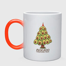 Кружка хамелеон с принтом Avocado Christmas Tree в Тюмени, керамика | меняет цвет при нагревании, емкость 330 мл | Тематика изображения на принте: claus | cute | nature | new year | santa | tree | авокадо | адвокадо | дед мороз | дед отмороз | ёлка | ель | из авокадо | колпак | косточка | милота | милые авокадо | новый год | прикол | природа | рождественское дерево