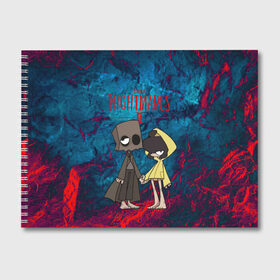 Альбом для рисования с принтом Little Nightmares 2 в Тюмени, 100% бумага
 | матовая бумага, плотность 200 мг. | little nightmares | игра | страшилка | страшная игра | ужас | хоррор