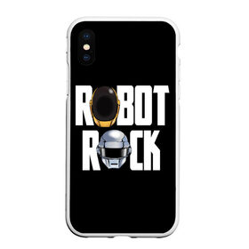 Чехол для iPhone XS Max матовый с принтом Robot Rock в Тюмени, Силикон | Область печати: задняя сторона чехла, без боковых панелей | cyberpunk | daft | daftpunk | electronic | get | guy | guy manuel | human | lucky | music | punk | robot | rock | thomas | дафт | дафтпанк | киберпанк | музыка | ню диско | панк | робот | рок | техно | томас | электро | электроник рок