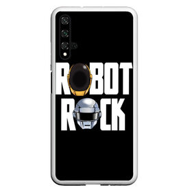 Чехол для Honor 20 с принтом Robot Rock в Тюмени, Силикон | Область печати: задняя сторона чехла, без боковых панелей | cyberpunk | daft | daftpunk | electronic | get | guy | guy manuel | human | lucky | music | punk | robot | rock | thomas | дафт | дафтпанк | киберпанк | музыка | ню диско | панк | робот | рок | техно | томас | электро | электроник рок