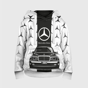 Детская толстовка 3D с принтом MERCEDES BENZ в Тюмени, 100% полиэстер | двухслойный капюшон со шнурком для регулировки, мягкие манжеты на рукавах и по низу толстовки, спереди карман-кенгуру с мягким внутренним слоем | amg | auto | car | mercedes | mercedes benz | mercedes c | mercedes e | mercedes s | sport car. | авто | автомобиль | амг | гелендваген | мерс | мерседес | спорт