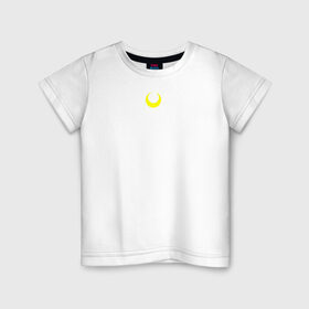 Детская футболка хлопок с принтом Sailor Moon в Тюмени, 100% хлопок | круглый вырез горловины, полуприлегающий силуэт, длина до линии бедер | sailor moon | кошка | луна | полумесяц | сейлор мун | сейлормун