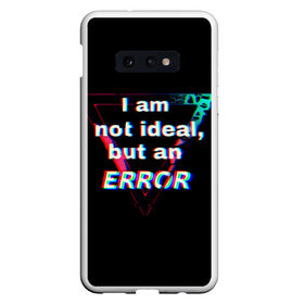 Чехол для Samsung S10E с принтом Error в Тюмени, Силикон | Область печати: задняя сторона чехла, без боковых панелей | glitch | ошибка | помеха | система | треугольник