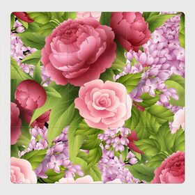 Магнитный плакат 3Х3 с принтом ЦВЕТЫ / FLOWERS / 8 МАРТА в Тюмени, Полимерный материал с магнитным слоем | 9 деталей размером 9*9 см | chery | flowers | japan | roses | sakura | вишня | растения | розы | ромашка | сакура | тюльпаны | цветы | цветы сакуры | япония
