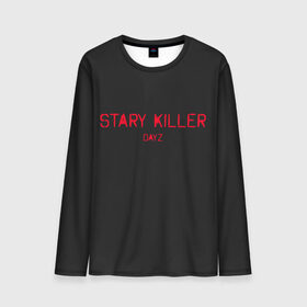 Мужской лонгслив 3D с принтом Stary killer в Тюмени, 100% полиэстер | длинные рукава, круглый вырез горловины, полуприлегающий силуэт | Тематика изображения на принте: balota | bambi | bandit | berezino | cherno | dance | day | electro | friendly | kalinka | killer | pavlovo | skalisty | stary | tisy | z | zeleno | zombie | день | з | зет | зомби | зэт