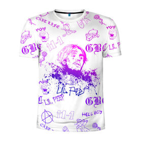 Мужская футболка 3D спортивная с принтом LIL PEEP в Тюмени, 100% полиэстер с улучшенными характеристиками | приталенный силуэт, круглая горловина, широкие плечи, сужается к линии бедра | lil peep | lil prince | pink | зарубежная музыка | лил пип | маленький принц
