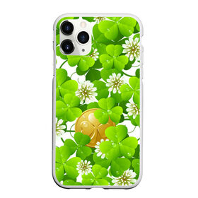 Чехол для iPhone 11 Pro матовый с принтом Ирландский Клевер и Монетка в Тюмени, Силикон |  | день ирландии | зеленая | зеленый | ирландец | ирландская | ирландский | клевер | монета | патрик | с патриком