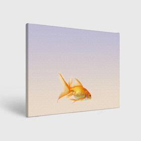 Холст прямоугольный с принтом золотая рыбка в Тюмени, 100% ПВХ |  | аквариум | градиент | золотая рыбка | подводный мир | рыба | рыбешка | рыбка