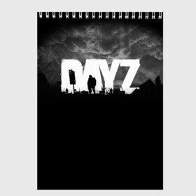 Скетчбук с принтом DAYZ / ДЕЙЗИ в Тюмени, 100% бумага
 | 48 листов, плотность листов — 100 г/м2, плотность картонной обложки — 250 г/м2. Листы скреплены сверху удобной пружинной спиралью | apocalypse | arma 2 | dayz | game | апокалипсис | арма | арма 2 | дейзи | игра