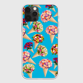 Чехол для iPhone 12 Pro Max с принтом Рожок цветов в Тюмени, Силикон |  | 8 марта | flower | flowers | букеты | женское | женщинам | март | рожок | рожок цветов | цветы