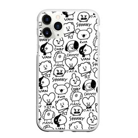 Чехол для iPhone 11 Pro Max матовый с принтом BTS | BT21 в Тюмени, Силикон |  | army | bangtan boys | bt21 | bts | bts stickers | chimmy | cooky | k pop | koya | mang | monster | rap monster | rapmon | rj | rm | shooky | tata | van | бтс | ви | джей хоуп | джонгук | кейпоп | реп монстр | стикеры bts | сюга | чимин | чин