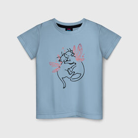Детская футболка хлопок с принтом Волшебные кошки Котофеи в Тюмени, 100% хлопок | круглый вырез горловины, полуприлегающий силуэт, длина до линии бедер | cats | love | magic | волшебство | кот | кошка | объятия | феи