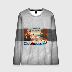 Мужской лонгслив 3D с принтом Clubhouse Welcome | Клабхаус в Тюмени, 100% полиэстер | длинные рукава, круглый вырез горловины, полуприлегающий силуэт | baby | club | clubhouse | house | invite | the | to | welcome | в | детка | добро | живопись | инвайт | искусство | картина | клабхаус | клуб | пожаловать | сеть | социальная