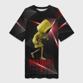 Платье-футболка 3D с принтом Little Nightmares 2 в Тюмени,  |  | little nightmares | игра | страшилка | страшная игра | ужас | хоррор