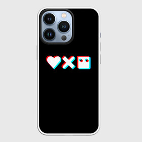 Чехол для iPhone 13 Pro с принтом Любовь, смерть и роботы в Тюмени,  |  | 3d | 3д | love death and robots | иконка | кибер | логотип | любовь | мультик | нетфликс | подарок | робот | сериал | символ | черный