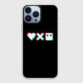 Чехол для iPhone 13 Pro Max с принтом Любовь, смерть и роботы в Тюмени,  |  | Тематика изображения на принте: 3d | 3д | love death and robots | иконка | кибер | логотип | любовь | мультик | нетфликс | подарок | робот | сериал | символ | черный