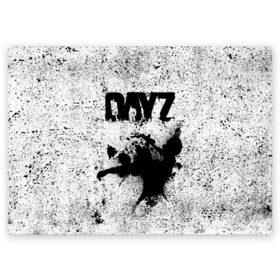 Поздравительная открытка с принтом DayZ в Тюмени, 100% бумага | плотность бумаги 280 г/м2, матовая, на обратной стороне линовка и место для марки
 | dayz | dayz standalone | horror | survival | survival horror | выживание | дейз | дейзи | логотипы игр | онлайн игры | хоррор