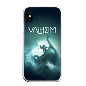 Чехол для iPhone XS Max матовый с принтом Valheim в Тюмени, Силикон | Область печати: задняя сторона чехла, без боковых панелей | Тематика изображения на принте: drakkar | valhalla | valheim | viking | vikings | валхэйм | вальгала | вальхала | вальхейм | викинг | викинги | драккар