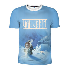 Мужская футболка 3D спортивная с принтом Valheim в Тюмени, 100% полиэстер с улучшенными характеристиками | приталенный силуэт, круглая горловина, широкие плечи, сужается к линии бедра | drakkar | valhalla | valheim | viking | vikings | валхэйм | вальгала | вальхала | вальхейм | викинг | викинги | драккар