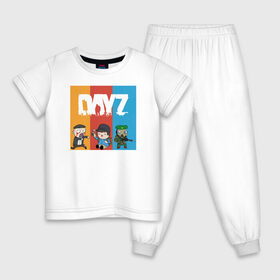 Детская пижама хлопок с принтом DayZ | ДэйЗи в Тюмени, 100% хлопок |  брюки и футболка прямого кроя, без карманов, на брюках мягкая резинка на поясе и по низу штанин
 | Тематика изображения на принте: day z | dayz | zombie | дэй зи | дэй зэд | дэйзи | зомби