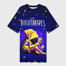 Платье-футболка 3D с принтом LITTLE NIGHTMARES в Тюмени,  |  | little nightmares | little nightmares 2 | игра nightmares | монстры. | ужасы | учительница | хоррор