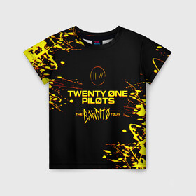 Детская футболка 3D с принтом TWENTY ONE PILOTS TOP. в Тюмени, 100% гипоаллергенный полиэфир | прямой крой, круглый вырез горловины, длина до линии бедер, чуть спущенное плечо, ткань немного тянется | 21 pilots | blurryface | fbr | fueled by ramen | fueledbyramen | heathens | heavydirtysoul | josh dun | music | music video | official | stressed out | top | tp | trench | twenty one pilots | twentyonepilots | tyler joseph 