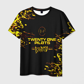 Мужская футболка 3D с принтом TWENTY ONE PILOTS TOP. в Тюмени, 100% полиэфир | прямой крой, круглый вырез горловины, длина до линии бедер | 21 pilots | blurryface | fbr | fueled by ramen | fueledbyramen | heathens | heavydirtysoul | josh dun | music | music video | official | stressed out | top | tp | trench | twenty one pilots | twentyonepilots | tyler joseph 