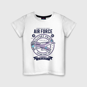 Детская футболка хлопок с принтом легендарный военный самолет в Тюмени, 100% хлопок | круглый вырез горловины, полуприлегающий силуэт, длина до линии бедер | aircraft | military | военный | самолет