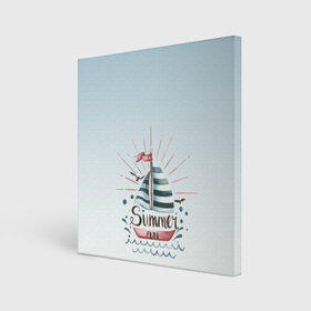 Холст квадратный с принтом кораблик лето в Тюмени, 100% ПВХ |  | брызги | вода | волны | градиент | кораблик | лето | море | отдых | отпуск | парусник | фан | чайки | яхта