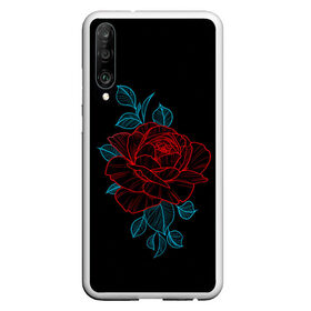 Чехол для Honor P30 с принтом НЕОНОВАЯ РОЗА NEON ROSE в Тюмени, Силикон | Область печати: задняя сторона чехла, без боковых панелей | 8 | day | flowers | girl | girlfriend | girls | granny | love | lovers | march | mommy | moms | roses | women | womens | бабуля | бабушка | девушка | девушки | день | жена | женский | женщина | любовь | мама | мамуля | марта | розы | сестра | си