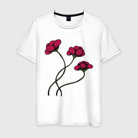 Мужская футболка хлопок с принтом КРАСНЫЙ ЦВЕТОК RED FLOWER в Тюмени, 100% хлопок | прямой крой, круглый вырез горловины, длина до линии бедер, слегка спущенное плечо. | Тематика изображения на принте: 8 | day | flowers | girl | girlfriend | girls | granny | love | lovers | march | mommy | moms | roses | women | womens | бабуля | бабушка | девушка | девушки | день | жена | женский | женщина | любовь | мама | мамуля | марта | розы | сестра | си
