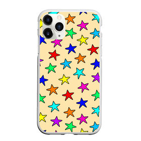 Чехол для iPhone 11 Pro матовый с принтом Детские звезды на песке в Тюмени, Силикон |  | Тематика изображения на принте: baby | colorfull | disco | kids | stars | девочкам | детские рисунки | детям | диско | звездочки | звезды | конфетти | лето | малыш | ночные | орнамент | песок | пляж | праздник | радужные | разноцветный узор
