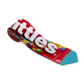 Галстук 3D с принтом Skittles original в Тюмени, 100% полиэстер | Длина 148 см; Плотность 150-180 г/м2 | original | skitls | skittles | оригинальные | ориджнл | скитлс | упаковка