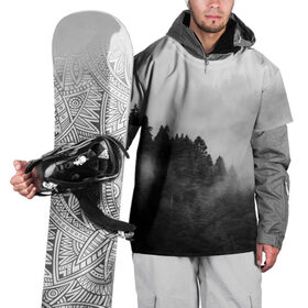 Накидка на куртку 3D с принтом Природа - Лес в Тюмени, 100% полиэстер |  | Тематика изображения на принте: tegunvteg | деревья | лес | листья | природа | темный лес | туман | туманный лес