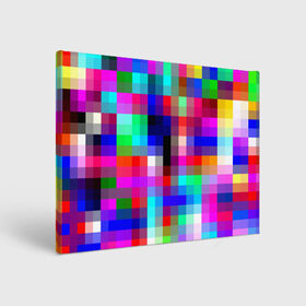 Холст прямоугольный с принтом РАЗНОЦВЕТНЫЕ ПИКСЕЛИ / КУБЫ в Тюмени, 100% ПВХ |  | abstraction | cube | geometry | hexagon | neon | paints | stripes | texture | triangle | абстракция | брызги | геометрия | краски | кубы | неон | соты | текстура