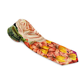 Галстук 3D с принтом Цветочный Узор паттерн в Тюмени, 100% полиэстер | Длина 148 см; Плотность 150-180 г/м2 | 8 марта | bright | colorful | elegant | floral | flower | flowers | luxury | pattern | roses | royal | seamless | spring | summer | tileable | весна | королевские цветы | лето | любовь | паттерн | розы | роскошные | цветочный узор | элегантные |