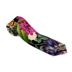 Галстук 3D с принтом Цветочный Узор паттерн в Тюмени, 100% полиэстер | Длина 148 см; Плотность 150-180 г/м2 | 8 марта | bright | colorful | elegant | floral | flower | flowers | luxury | pattern | roses | royal | seamless | spring | summer | tileable | весна | королевские цветы | лето | любовь | паттерн | розы | роскошные | цветочный узор | элегантные |