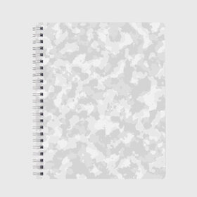 Тетрадь с принтом СНЕЖНЫЙ КАМУФЛЯЖ в Тюмени, 100% бумага | 48 листов, плотность листов — 60 г/м2, плотность картонной обложки — 250 г/м2. Листы скреплены сбоку удобной пружинной спиралью. Уголки страниц и обложки скругленные. Цвет линий — светло-серый
 | Тематика изображения на принте: 23 февраля | camo | camouflage | fck | military | армейские | армия | военные | городской | зима | камуфляж | камуфляжный | лес | милитари | море | морской | мужчинам | патриот | пиксельный | подарок | праздник