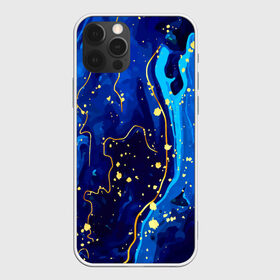 Чехол для iPhone 12 Pro Max с принтом СИНИЙ ГРАНИТ в Тюмени, Силикон |  | marble | абстракция | гранит | золото | золотой | камень | контраст | линии | позолочен | полосы. | синий гранит