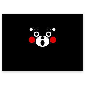 Поздравительная открытка с принтом KUMAMON | КУМАМОН в Тюмени, 100% бумага | плотность бумаги 280 г/м2, матовая, на обратной стороне линовка и место для марки
 | bear | japan | japanese | kumamon | kumamoto | аниме | игрушка | кумамон | кумамото сапурайдзу | медведь | мишка | персонаж | талисман | япония