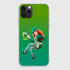 Чехол для iPhone 12 Pro Max с принтом девушка вечеринка на Патрика в Тюмени, Силикон |  | Тематика изображения на принте: 17 марта | вечеринка | девушка | день святого патрика | зеленый | зеленый костюм | ирландия | клевер | костюм | кружка | лепрекон | модель | монеты | рисунок | традиции | эль