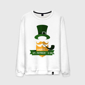 Мужской свитшот хлопок с принтом настоящий ирландец в Тюмени, 100% хлопок |  | 17 марта | день святого патрика | зеленый | ирландия | клевер | надпись | пожелние | традиции | трубка | цилиндр | шляпа