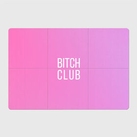 Магнитный плакат 3Х2 с принтом Bitch club в Тюмени, Полимерный материал с магнитным слоем | 6 деталей размером 9*9 см | Тематика изображения на принте: club | pink | клубб бичб пляжб серфинг | розовый