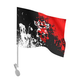 Флаг для автомобиля с принтом Five Finger Death Punch [8] в Тюмени, 100% полиэстер | Размер: 30*21 см | 5fdp | 5фдп | ffdp | five finger death punch | metal | music | skeleton | sounds | метал | музыка | рок | череп