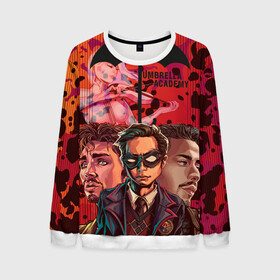 Мужской свитшот 3D Академия Амбрелла: в Тюмени, 100% полиэстер с мягким внутренним слоем | круглый вырез горловины, мягкая резинка на манжетах и поясе, свободная посадка по фигуре | белая скрипка | ваня харгривз | клаус харгривз. пятый | космобой | лютер харгривз | сеанс
