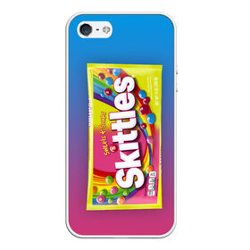 Чехол для iPhone 5/5S матовый с принтом Skittles | Желтый в Тюмени, Силикон | Область печати: задняя сторона чехла, без боковых панелей | skittles | sweet sours | yellow | градиент | желтый | красный | радуга | розовый | синий | скитлс | фиолетовый