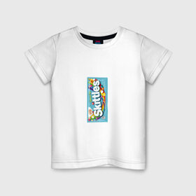 Детская футболка хлопок с принтом Skittles | Голубой в Тюмени, 100% хлопок | круглый вырез горловины, полуприлегающий силуэт, длина до линии бедер | blue | freeze pop | limited edition | skittles | скитлс