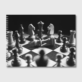 Альбом для рисования с принтом Шахматы в Тюмени, 100% бумага
 | матовая бумага, плотность 200 мг. | доска | игра | игровая | игры | конь | короли | король | ладья | логика | настольная | настольные | пешка | пешки | спорт | туча | ферзь | шахматный | шахматы
